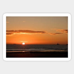 December sunrise from Blyth beach Sticker